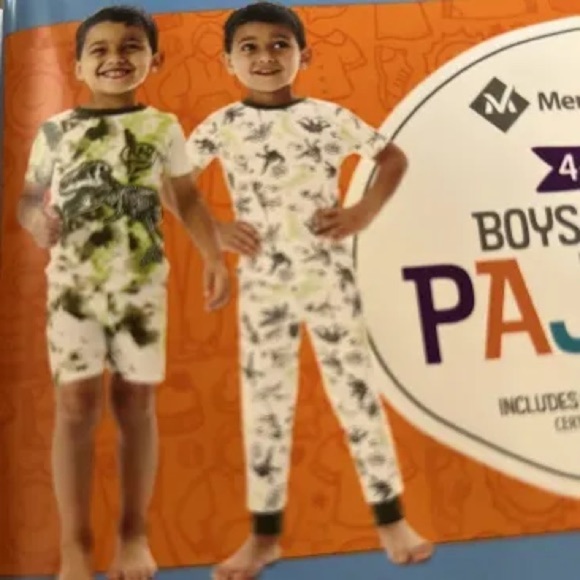 Members Mark 4 Piece Dinosaur Pajama Set for Boys Sz 6 New in Package - Picture 2 of 5
